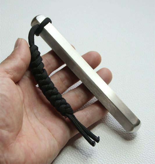 Stainless Steel Blunt Force Kubaton Hexagon Massage Stick