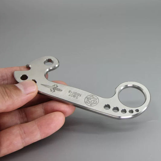 Stonewashed TC21 Titanium Outdoor Multi-Tool Ring EDC Tactical Bottle Opener