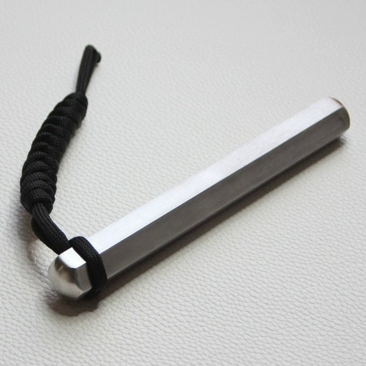 Stainless Steel Blunt Force Kubaton Hexagon Massage Stick