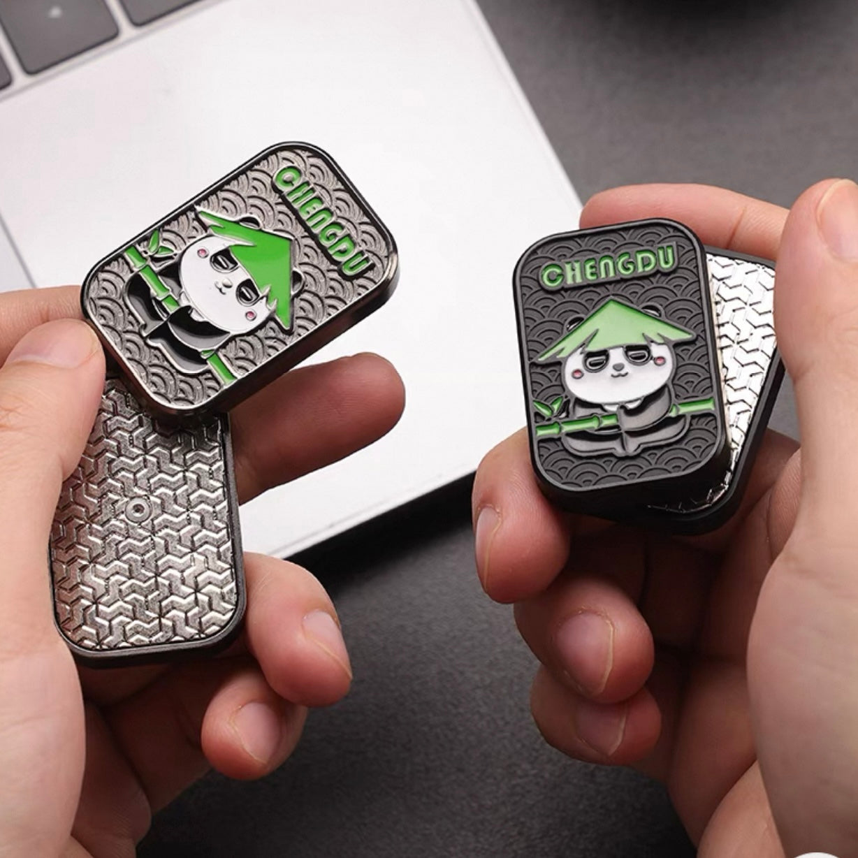 Kung Fu Panda Infinite Push Fidget Magnetic EDC Stress Reliever & Finger Spinner