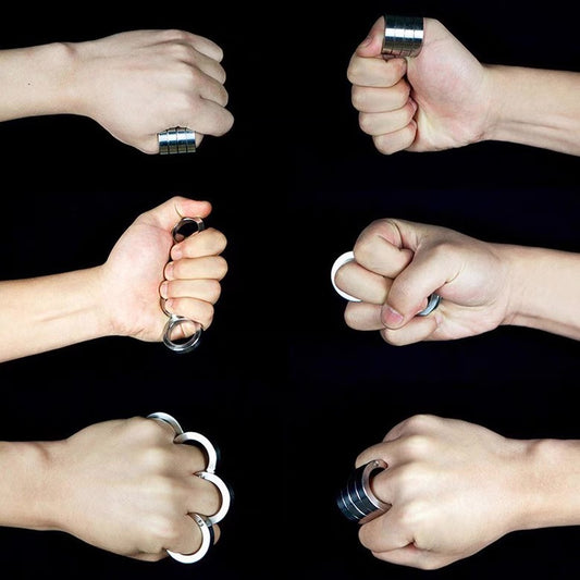 EDC Rotatable Folding Ring Knuckles Fidget Fist Bumper Buckle