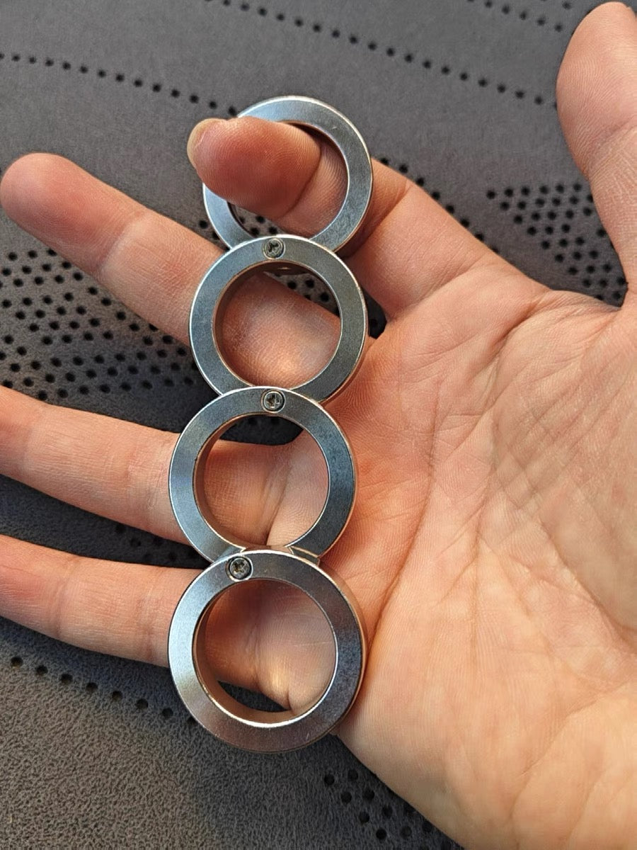 EDC Rotatable Folding Ring Knuckles Fidget Fist Bumper Buckle