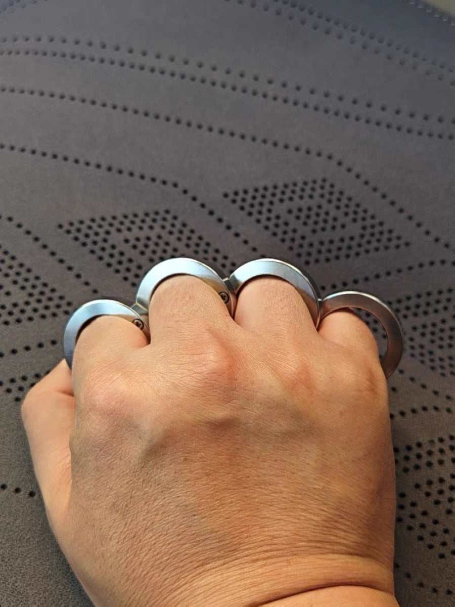 EDC Rotatable Folding Ring Knuckles Fidget Fist Bumper Buckle