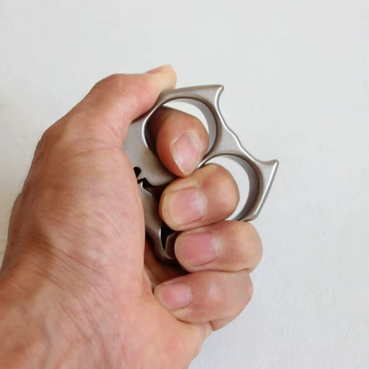 Solid TC4 Titanium Fist Bumper Knucles Thick Bulldog