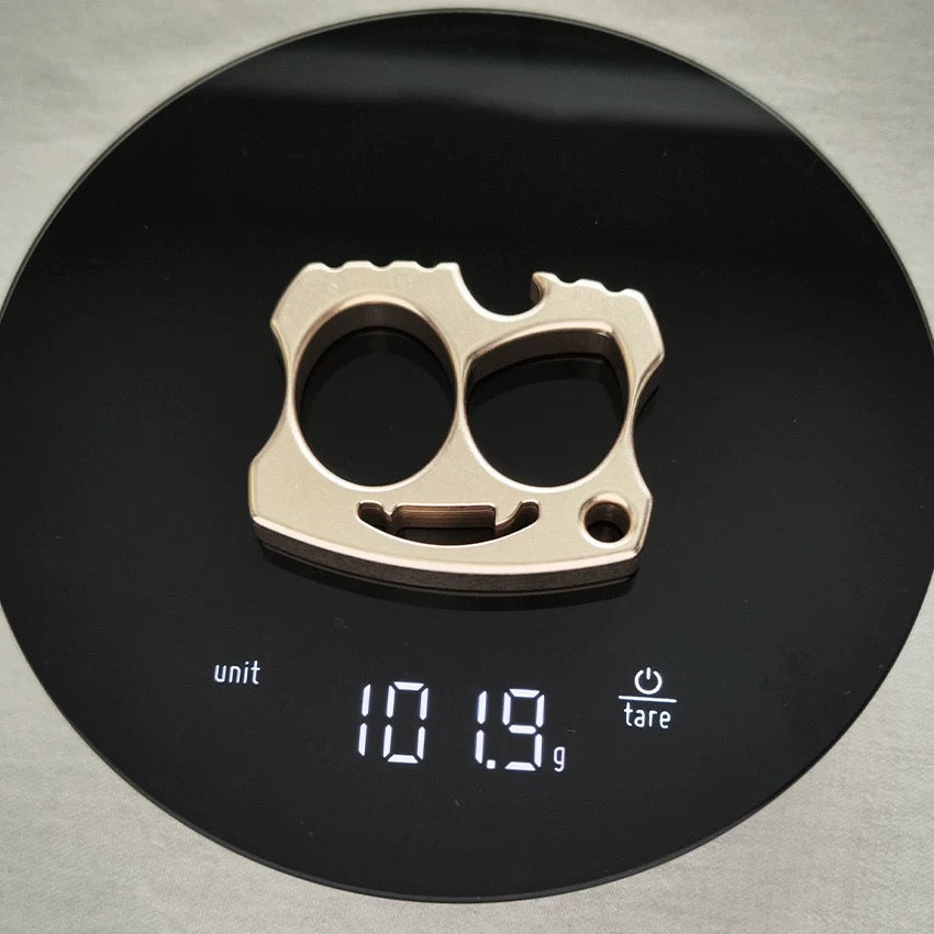 FANGS Brass Knuckle Bottle Opener Dual-Finger Self-Defense EDC Gear