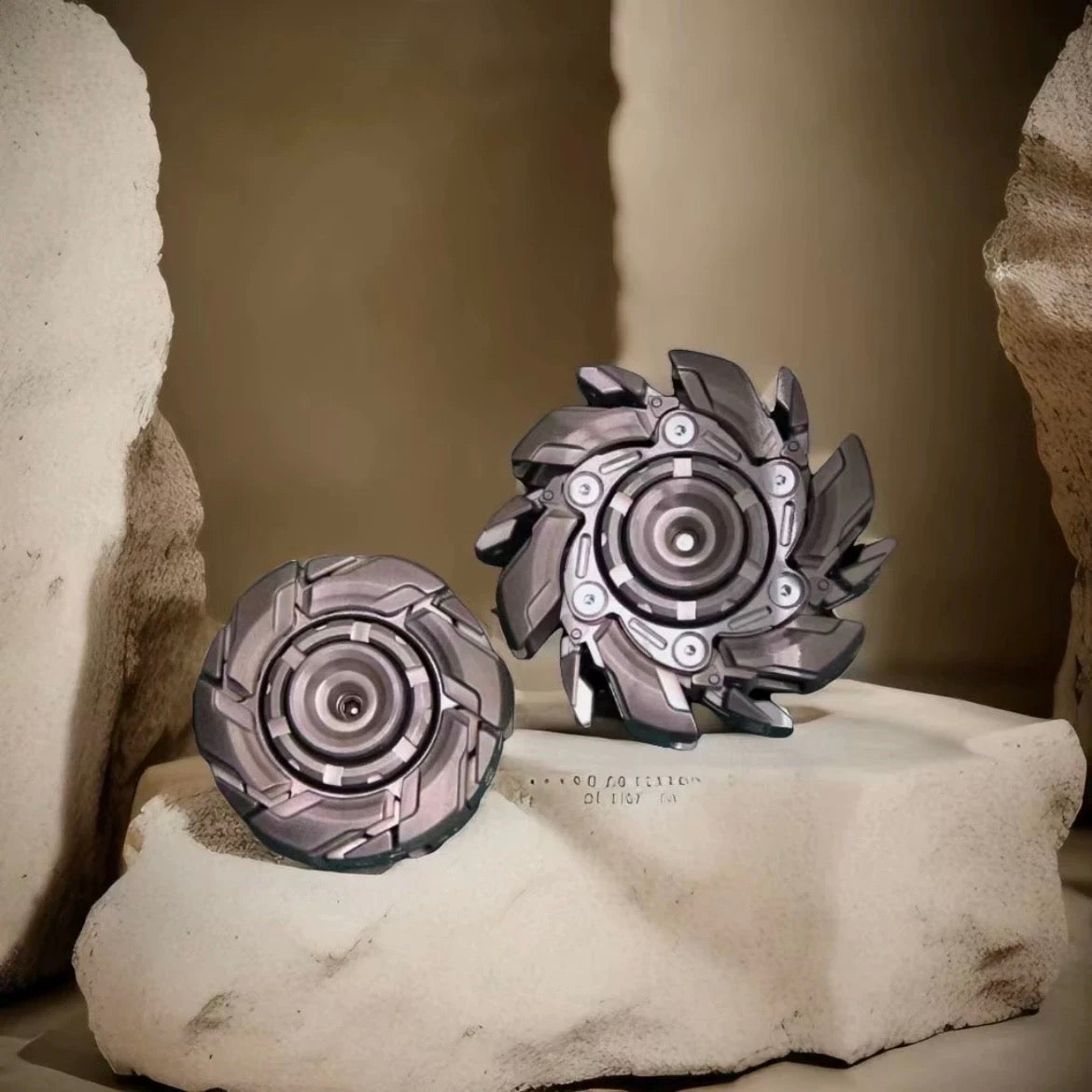 STORM-08™ Stonewashed Stainless Steel Stress Reliever EDC Fidget Spinner