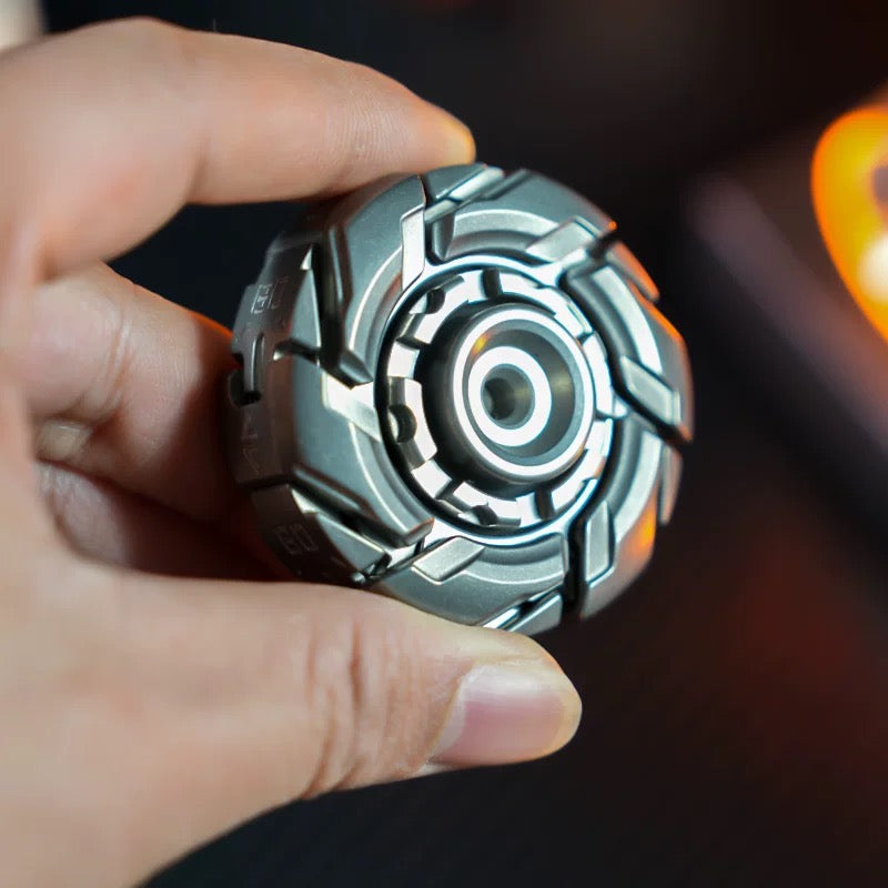 STORM-08™ Stonewashed Stainless Steel Stress Reliever EDC Fidget Spinner
