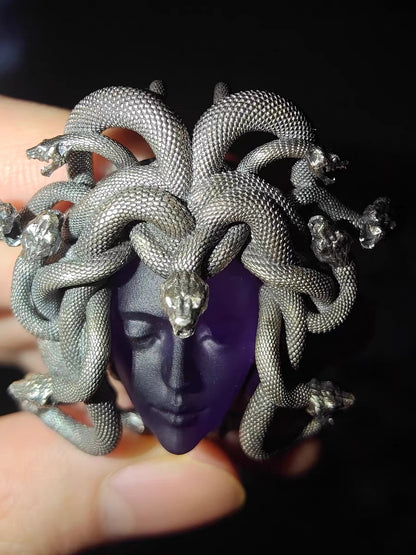 Medusa Pendant Unisex Chain Silver Necklace