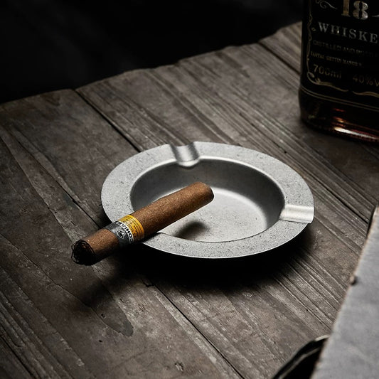 Metal Cigar Ashtray with 3 Cigarettes Slots