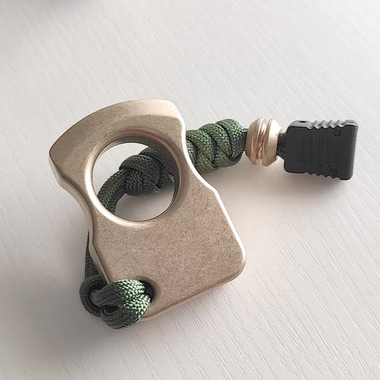 Brass Fist Bumper Knucles Kubaton EDC with Cord