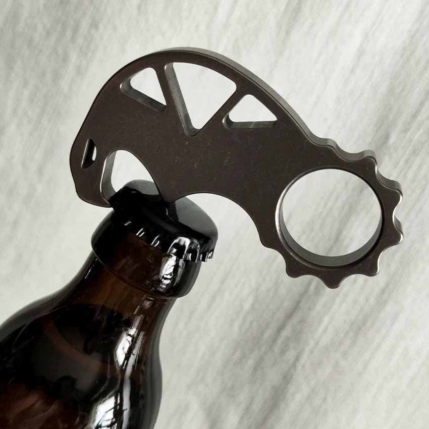 Gukulan TC4 Titanium Bottle Opener Knuckle Kubaton EDC