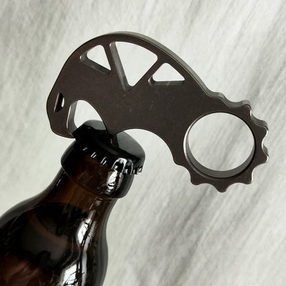 Gukulan TC4 Titanium Bottle Opener Knuckle Kubaton EDC