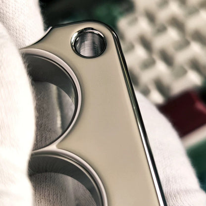 RIPPLE High-Quality Hand-polished Stainless Steel Dual-finger Knuckle Duster EDC Accessory