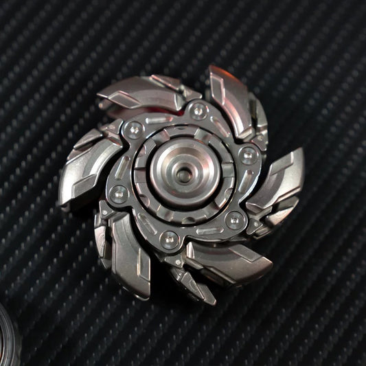 STORM-08™ Stonewashed Stainless Steel Stress Reliever EDC Fidget Spinner